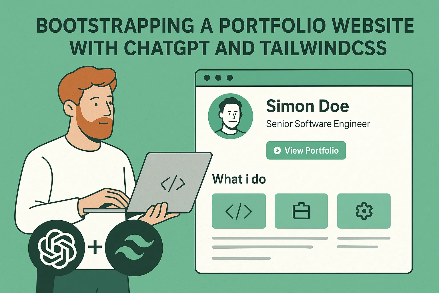 🚀 Bootstrapping My Developer Portfolio with ChatGPT and TailwindCSS — From Zero to Pixel-Perfect